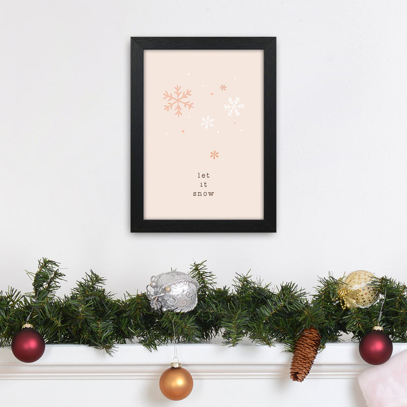 Let It Snow Christmas Art Print by Orara Studio A4 White Frame