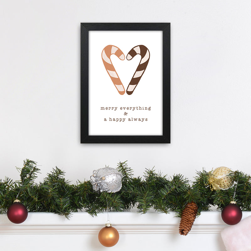 Merry Everything & A Happy Always Christmas Art Print by Orara Studio A4 White Frame