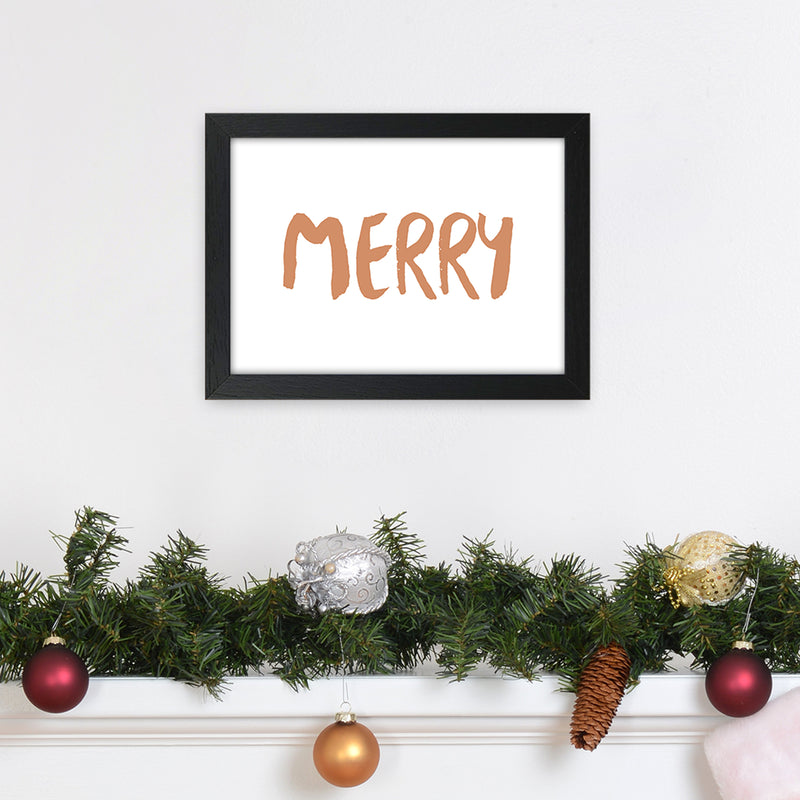 Merry Christmas Art Print by Orara Studio A4 White Frame
