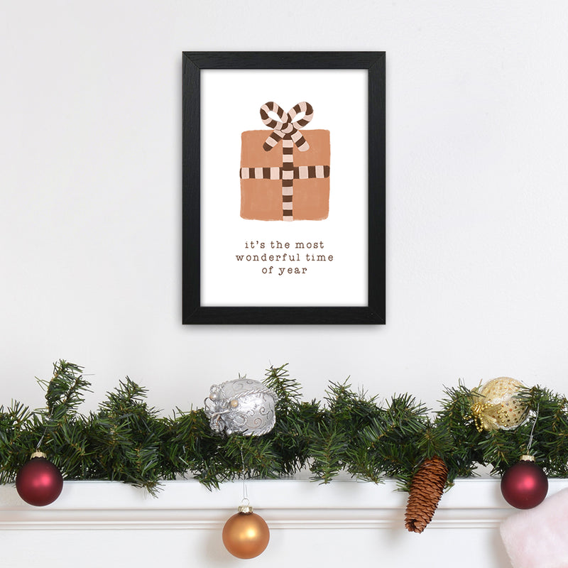 Most Wonderful Time of Year Christmas Art Print by Orara Studio A4 White Frame