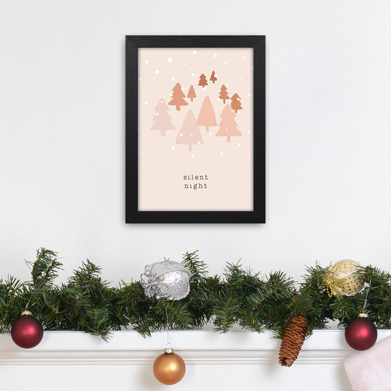 Silent Night Christmas Art Print by Orara Studio A4 White Frame