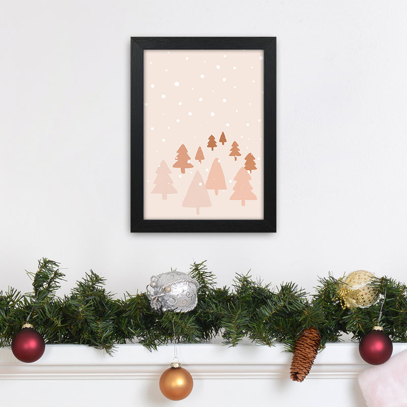 Winter Forest Christmas Art Print by Orara Studio A4 White Frame