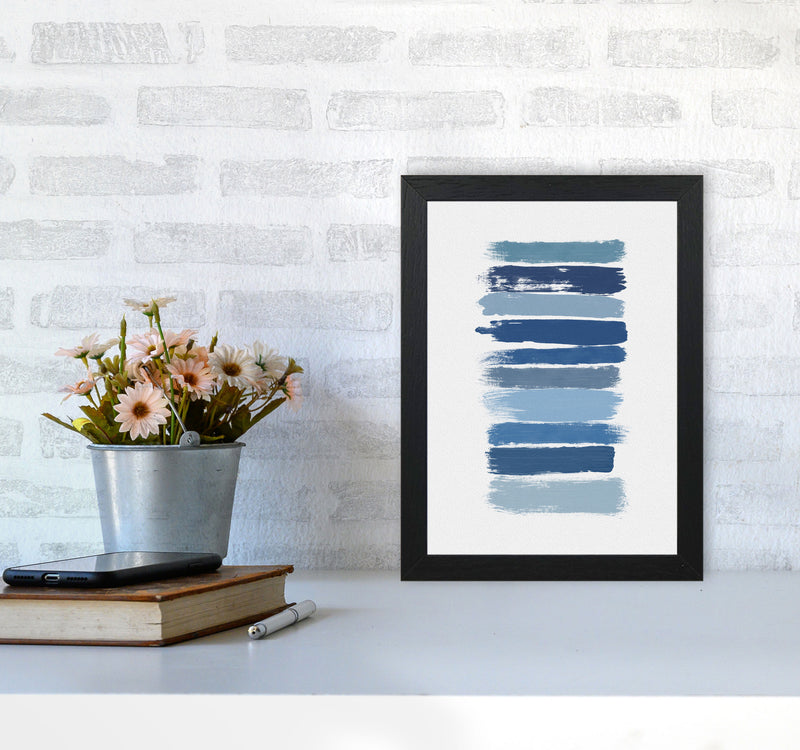 Ombre Blue Abstract Art Print by Orara Studio A4 White Frame
