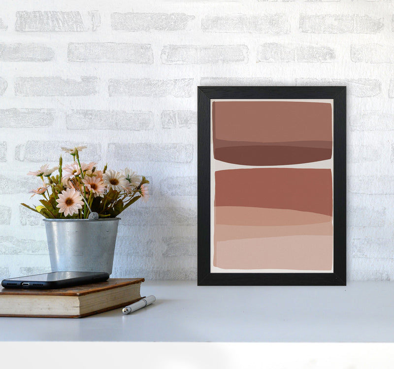 Modern Blush Abstract Art Print by Orara Studio A4 White Frame