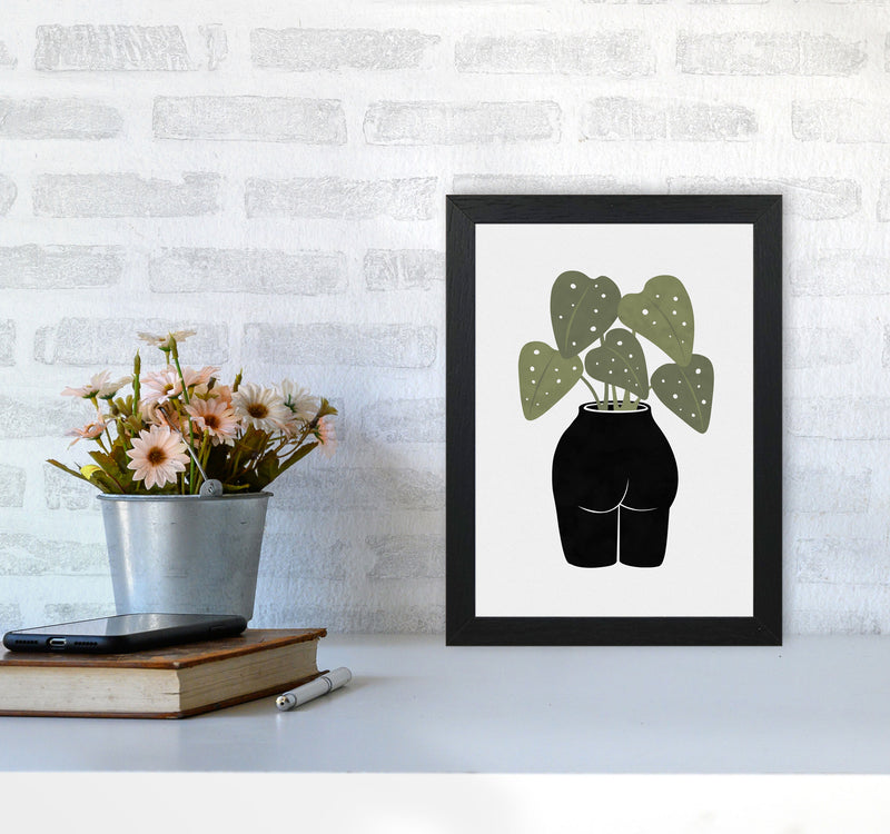 Butt-anical Vase Art Print by Orara Studios A4 White Frame