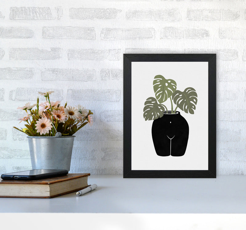 Body-tanical Vase Art Print by Orara Studios A4 White Frame