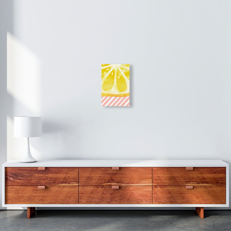 Lemon Abstract Print By Orara Studio, Framed Kitchen Wall Art A4 Canvas