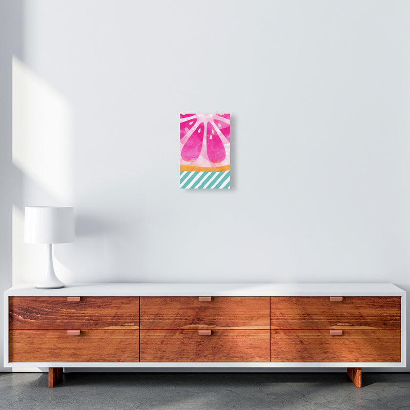 Pink Grapefruit Abstract Print By Orara Studio, Framed Kitchen Wall Art A4 Canvas