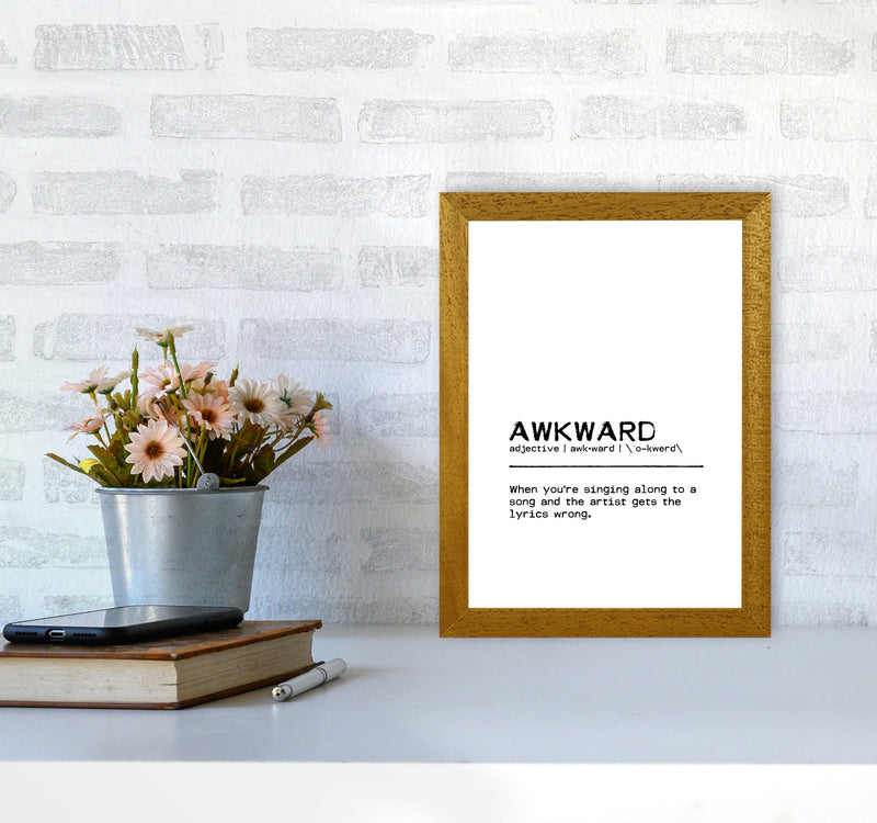 Awkward Singing Definition Quote Print By Orara Studio A4 Print Only