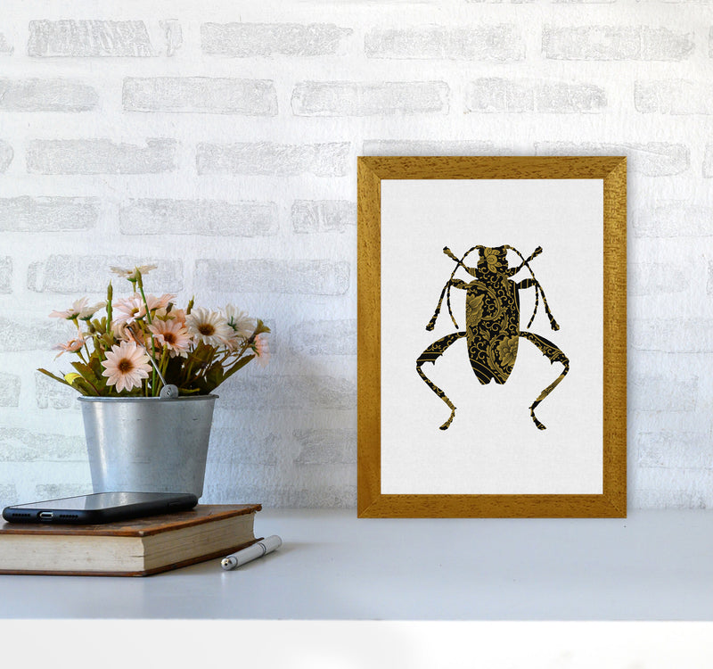 Black And Gold Beetle III Print By Orara Studio Animal Art Print A4 Print Only