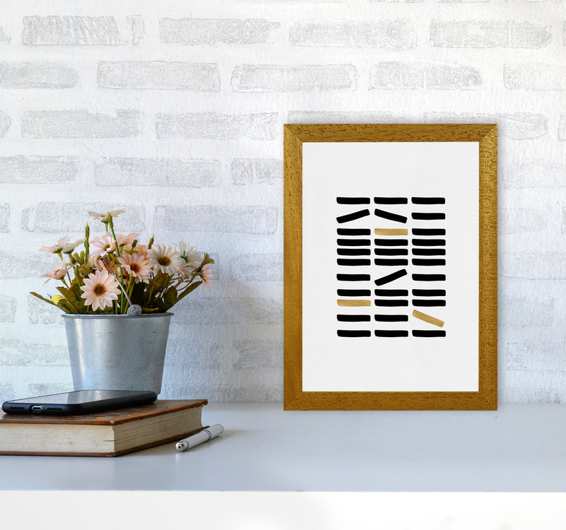 Black And Gold Abstract Print By Orara Studio A4 Print Only