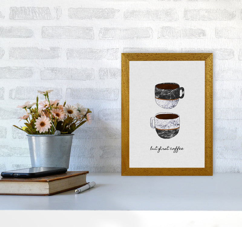 But First Coffee II Print By Orara Studio, Framed Kitchen Wall Art A4 Print Only