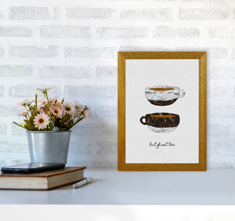 But First Tea Print By Orara Studio, Framed Kitchen Wall Art A4 Print Only