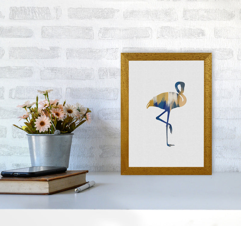 Flamingo Blue & Yellow Print By Orara Studio Animal Art Print A4 Print Only