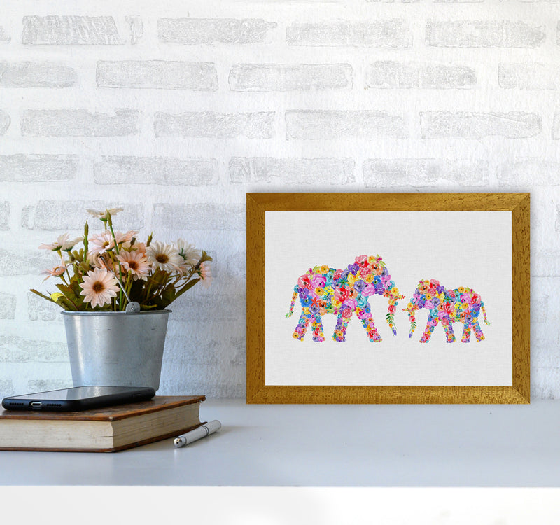 Floral Elephants Print By Orara Studio Animal Art Print A4 Print Only