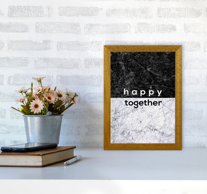 Happy Together Black & White Quote Print By Orara Studio A4 Print Only
