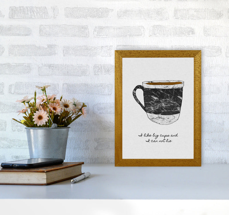 I Like Big Cups Print By Orara Studio, Framed Kitchen Wall Art A4 Print Only