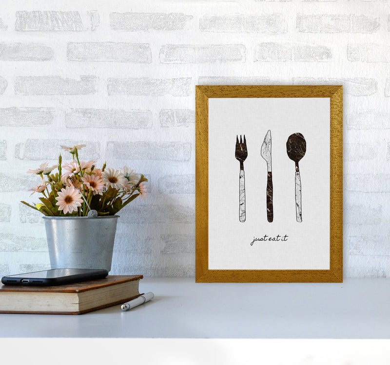 Just Eat It Print By Orara Studio, Framed Kitchen Wall Art A4 Print Only