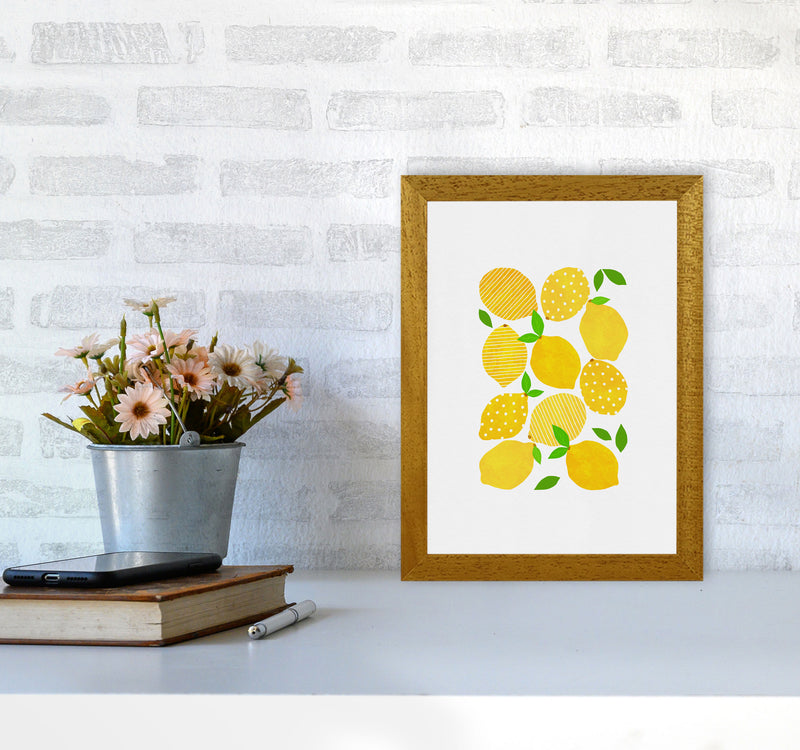 Lemon Crowd Print By Orara Studio, Framed Kitchen Wall Art A4 Print Only