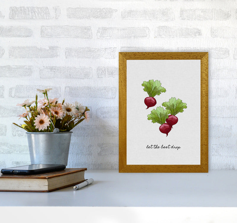 Let The Beet Drop Print By Orara Studio, Framed Kitchen Wall Art A4 Print Only