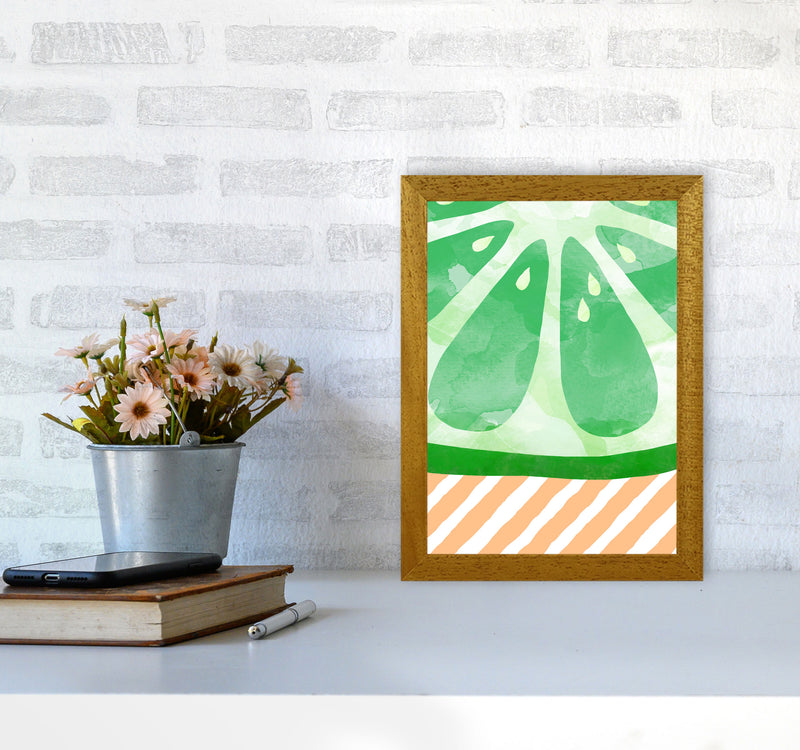 Lime Abstract Print By Orara Studio, Framed Kitchen Wall Art A4 Print Only