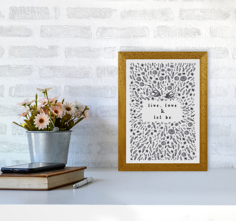 Live, Love & Let Be Calm Quote Print By Orara Studio A4 Print Only