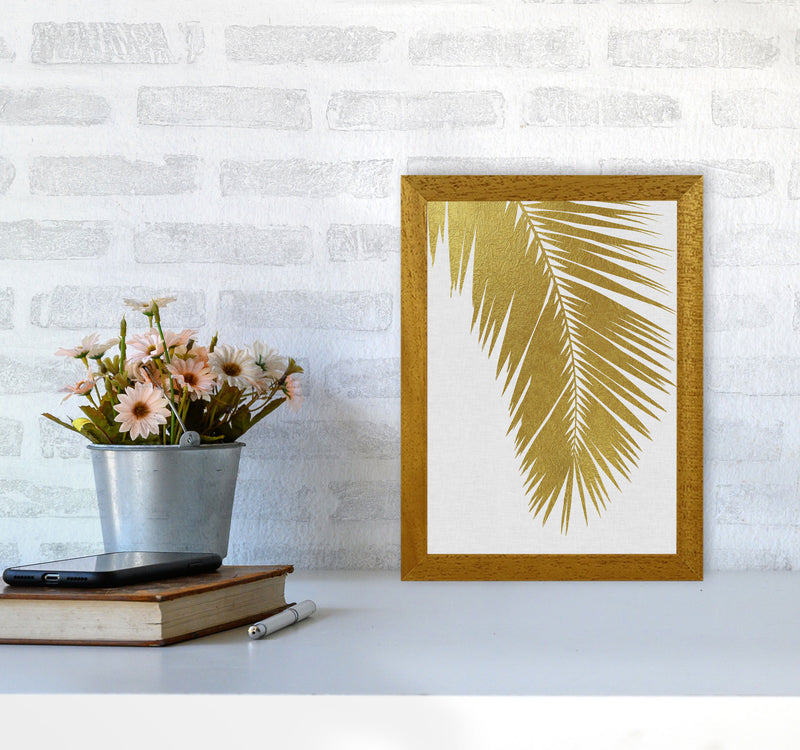 Palm Leaf Gold I Print By Orara Studio, Framed Botanical & Nature Art Print A4 Print Only