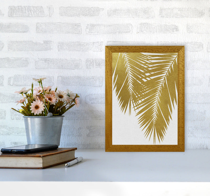 Palm Leaf Gold II Print By Orara Studio, Framed Botanical & Nature Art Print A4 Print Only