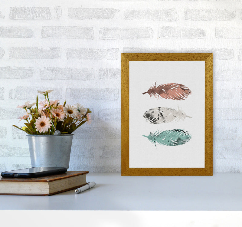 Pastel Feathers Print By Orara Studio, Framed Botanical & Nature Art Print A4 Print Only