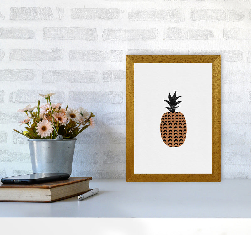 Pineapple Fruit Illustration Print By Orara Studio, Framed Kitchen Wall Art A4 Print Only