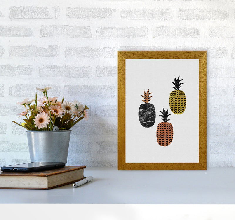Pineapples Print By Orara Studio, Framed Kitchen Wall Art A4 Print Only