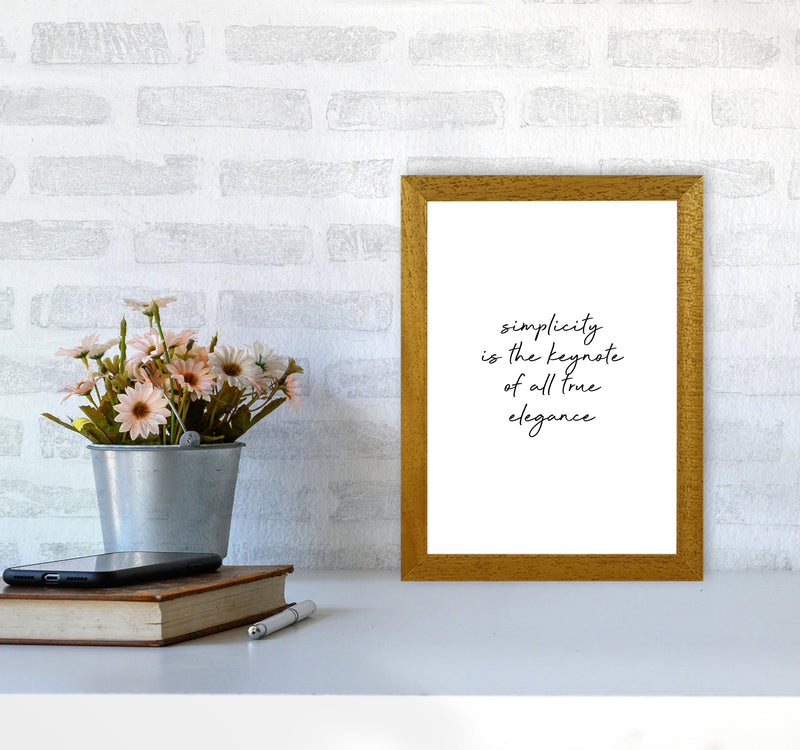 Simplicity Is The Keynote Quote Print By Orara Studio A4 Print Only
