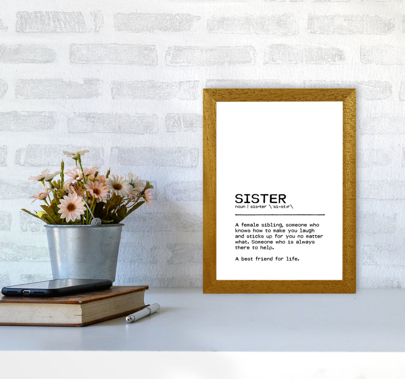 Sister Best Friend Definition Quote Print By Orara Studio A4 Print Only