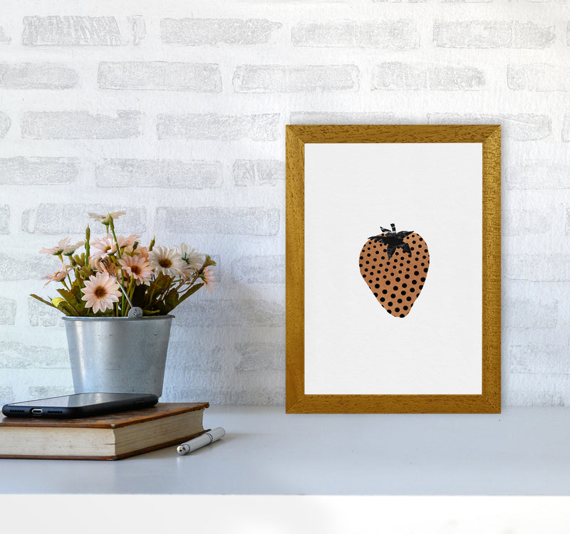Strawberry Fruit Illustration Print By Orara Studio, Framed Kitchen Wall Art A4 Print Only