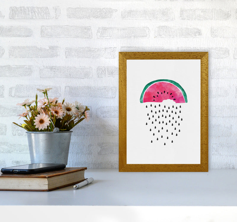 Watermelon Rain Print By Orara Studio, Framed Kitchen Wall Art A4 Print Only