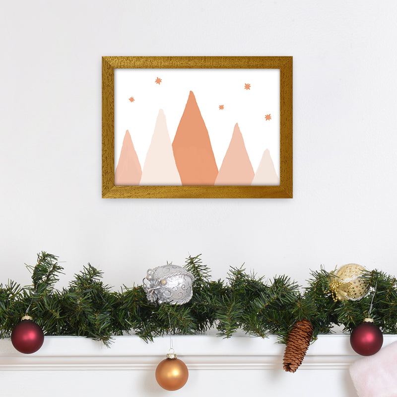 Blush Mountains Christmas Art Print by Orara Studio A4 Print Only