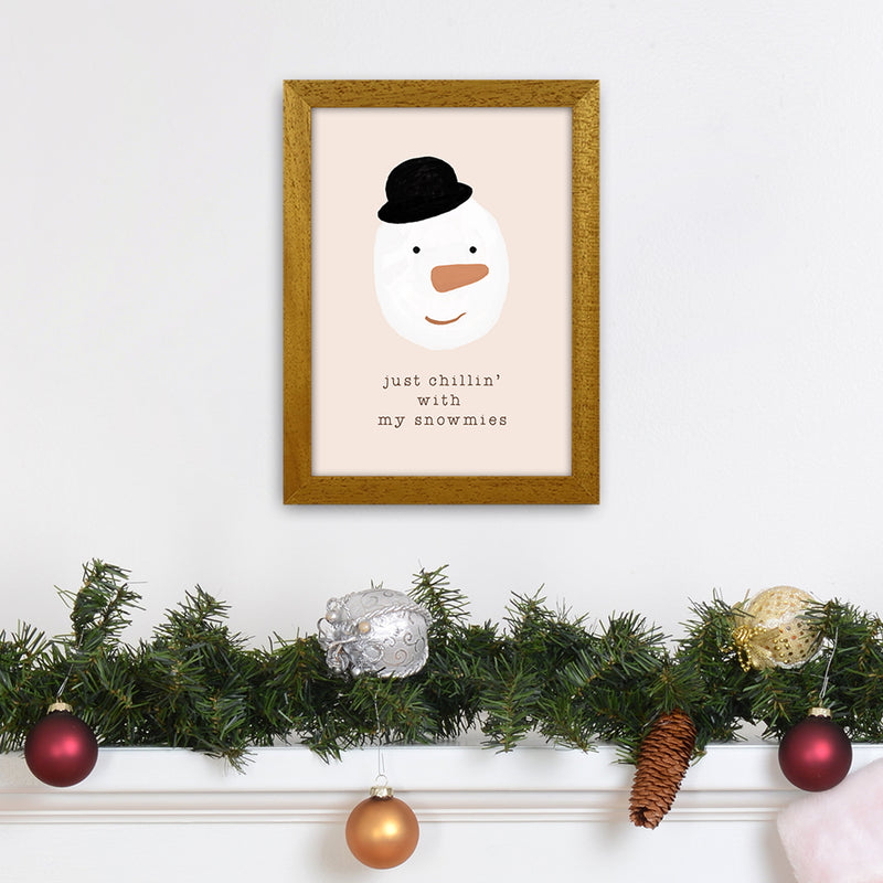 Chilling With My Snowmies Christmas Art Print by Orara Studio A4 Print Only