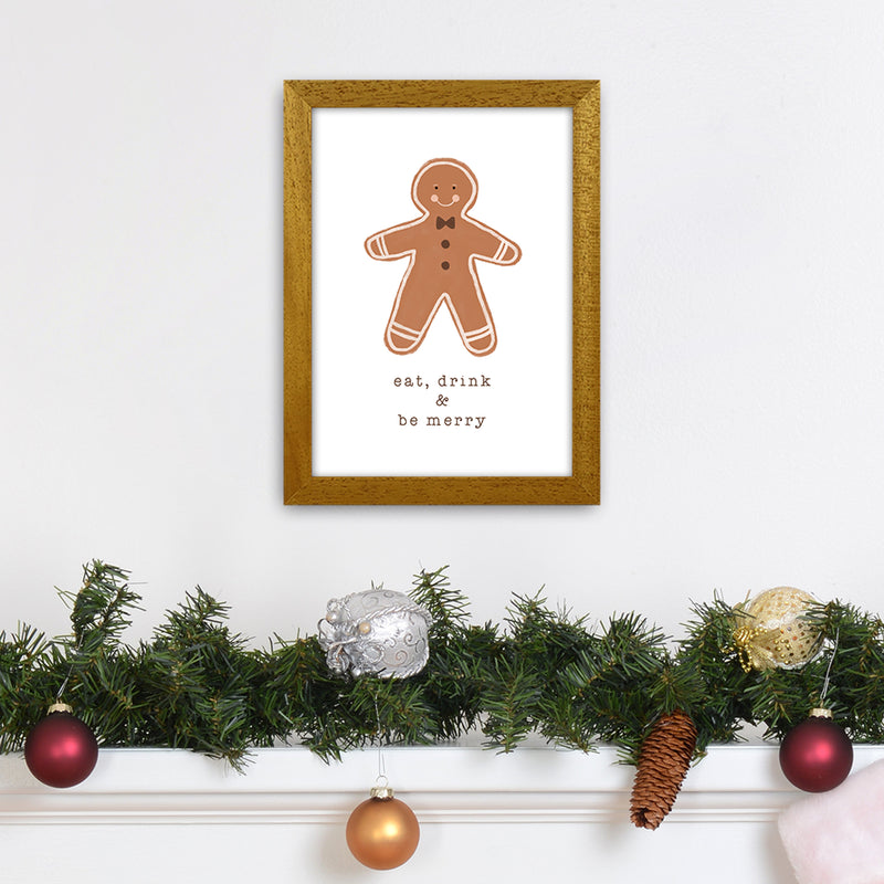 Eat Drink & Be Merry Christmas Art Print by Orara Studio A4 Print Only