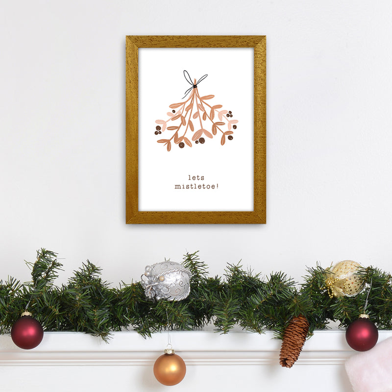 Lets Mistletoe Christmas Art Print by Orara Studio A4 Print Only