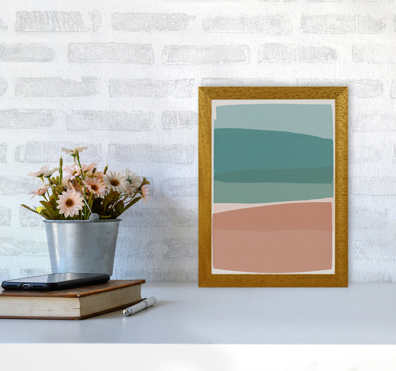 Modern Turquoise and Pink Abstract Art Print by Orara Studio A4 Print Only