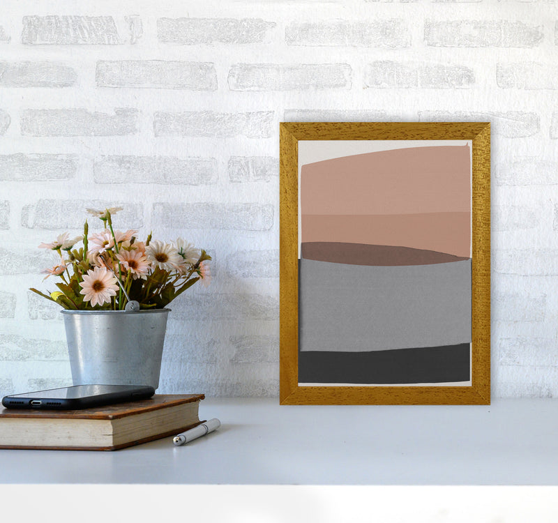 Modern Pink and Grey Abstract Art Print by Orara Studio A4 Print Only