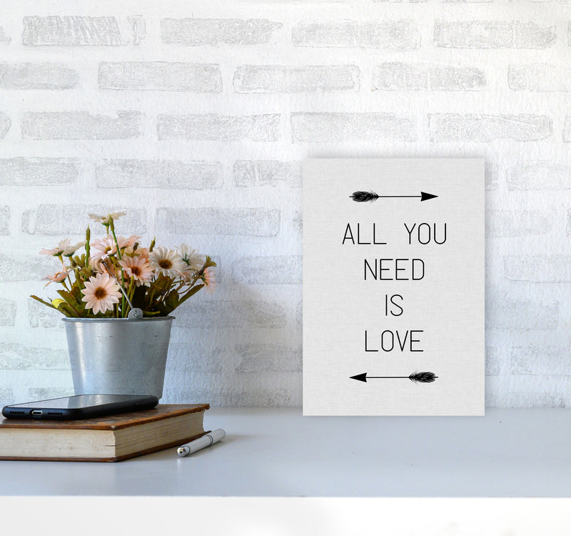 All You Need Is Love Print By Orara Studio A4 Black Frame