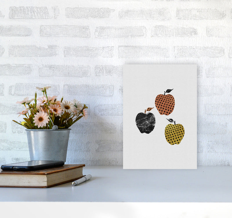 Apples Print By Orara Studio, Framed Kitchen Wall Art A4 Black Frame