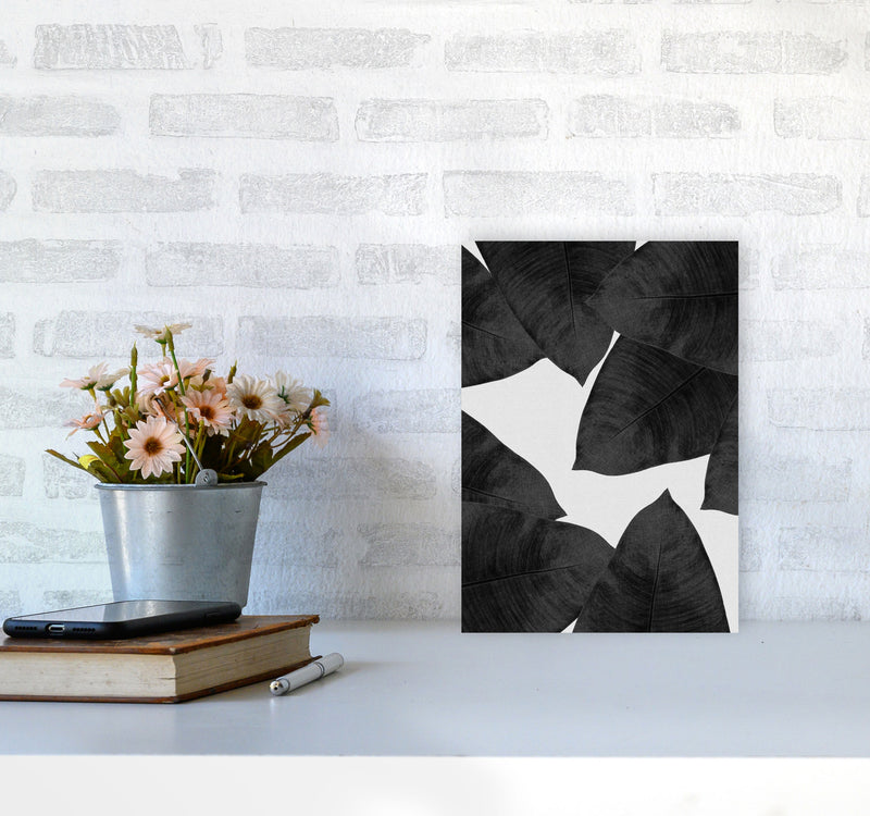 Banana Leaf Black & White II Print By Orara Studio A4 Black Frame