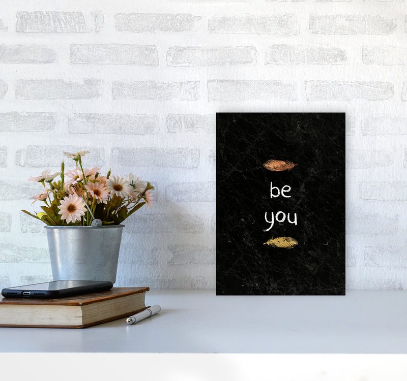 Be You Nursery Quote Print By Orara Studio A4 Black Frame