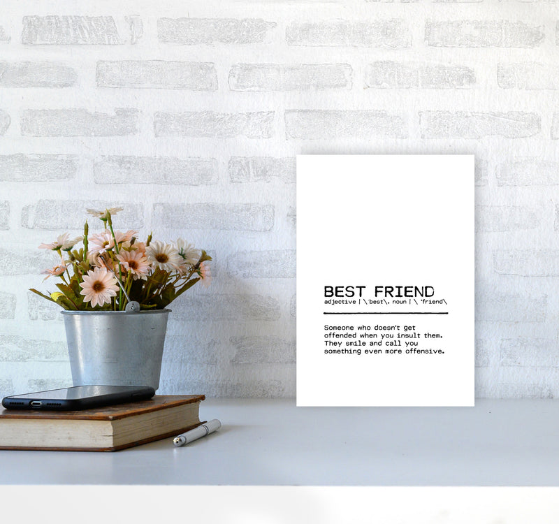 Best Friend Offend Definition Quote Print By Orara Studio A4 Black Frame