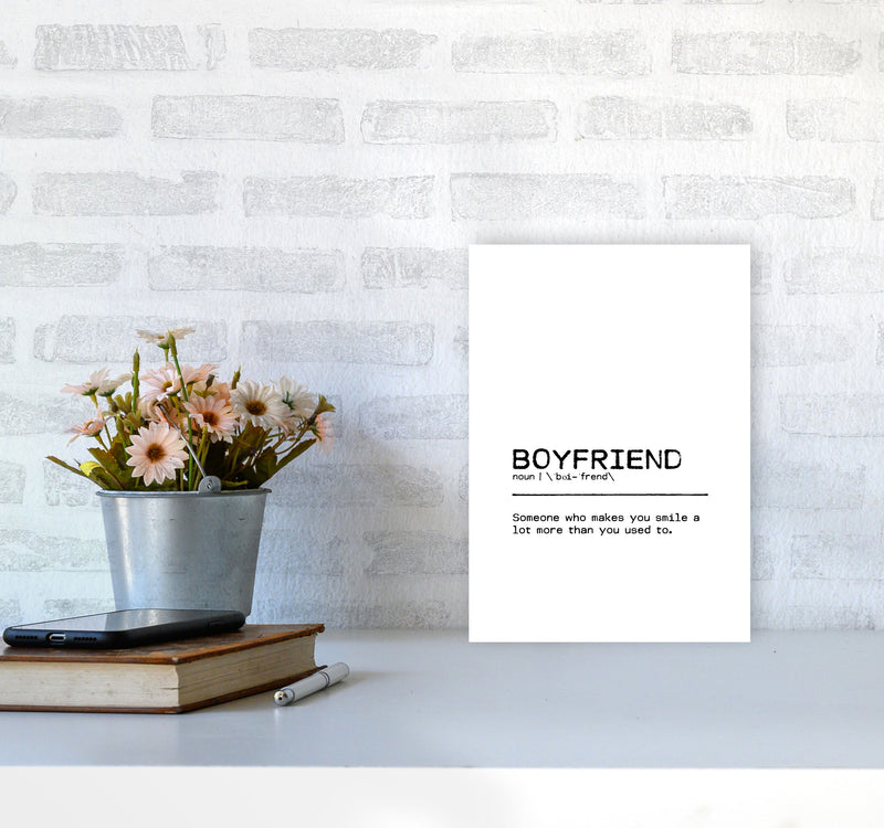 Boyfriend Smile Definition Quote Print By Orara Studio A4 Black Frame
