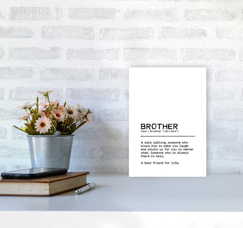 Brother Best Friend Definition Quote Print By Orara Studio A4 Black Frame