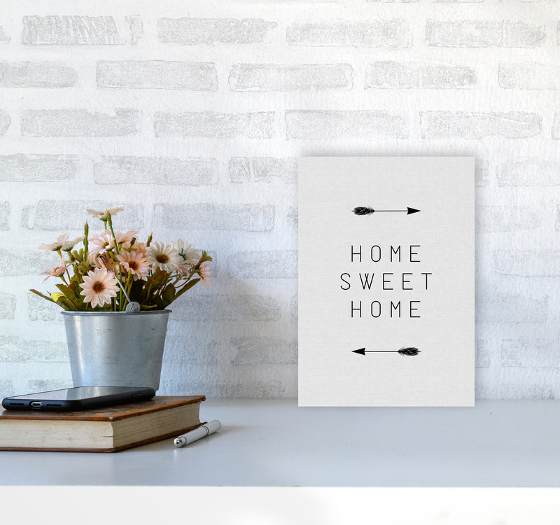 Home Sweet Home Arrow Quote Print By Orara Studio A4 Black Frame
