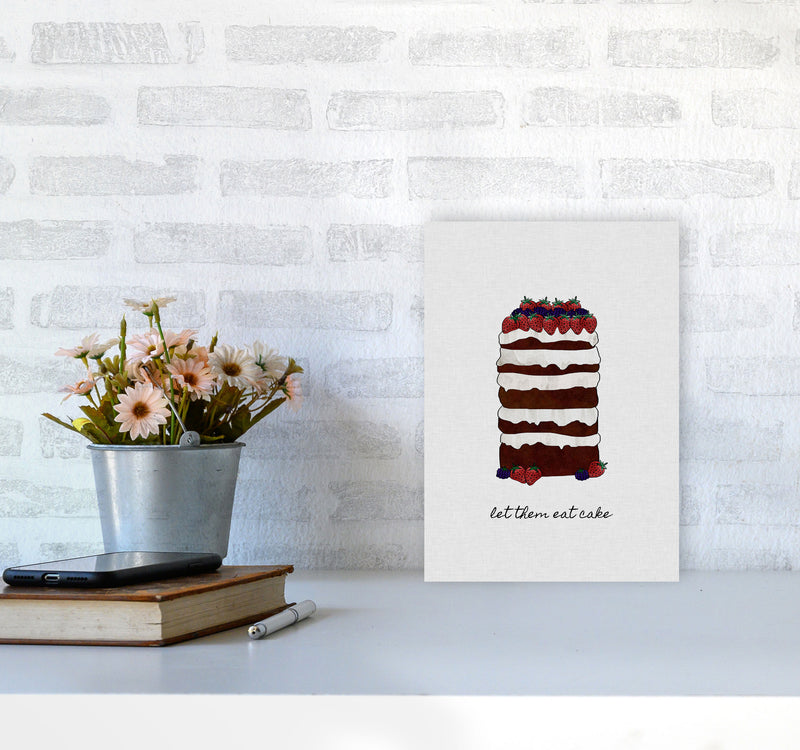 Let Them Eat Cake Print By Orara Studio, Framed Kitchen Wall Art A4 Black Frame